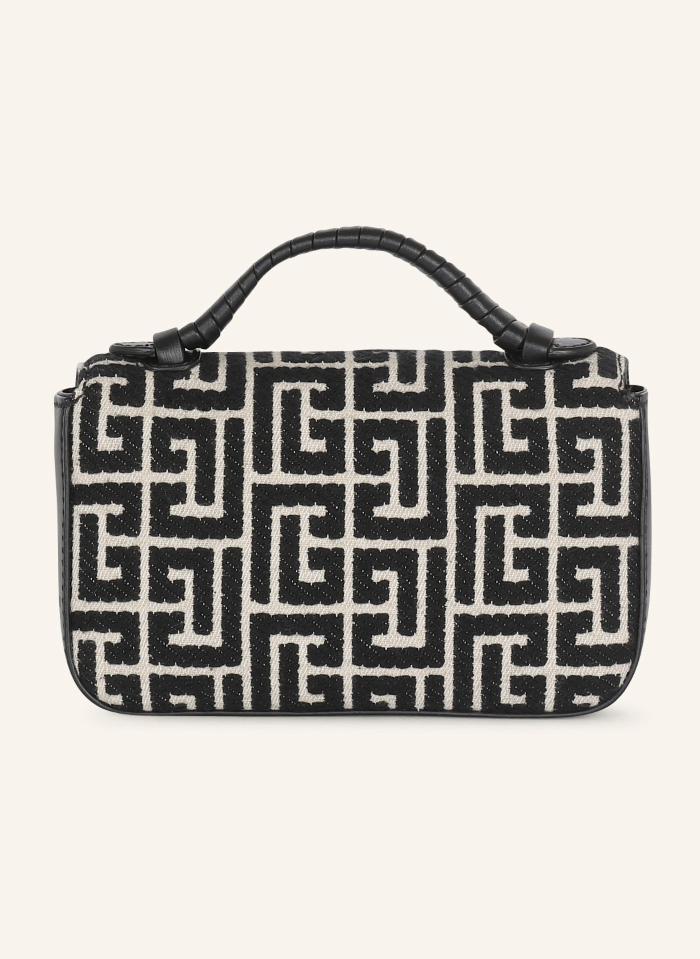 BALMAIN Mini-Tasche B-Buzz aus Monogramm-Jacquard