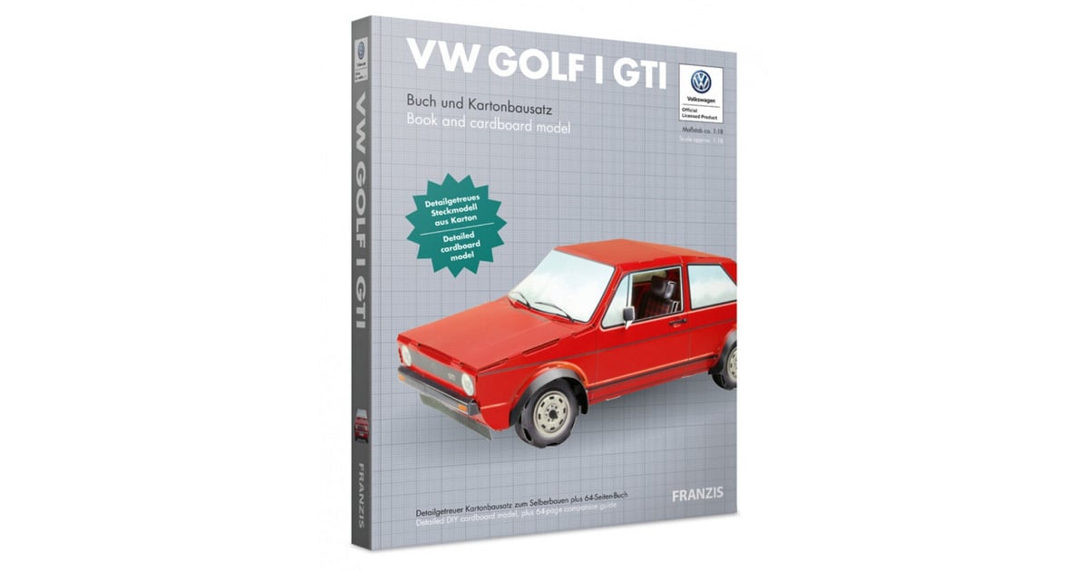 FranzisVW Golf GTI mk1 Cardboard model kit Modelvoertuig  (Schaal 1:18)