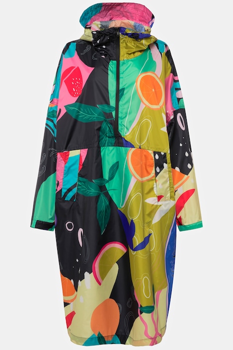 Funktions-Regencape, Unisex, Print, Kapuze