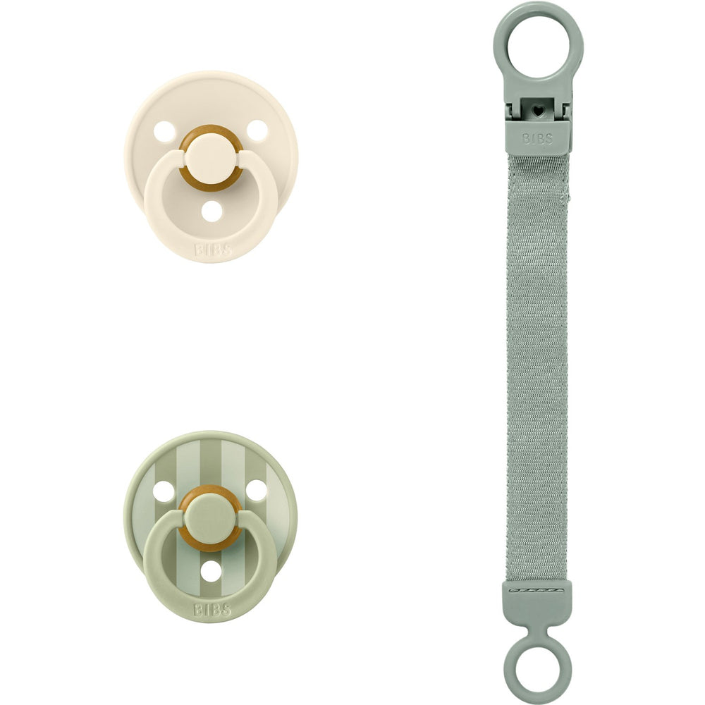Køb Bibs Sage Colour Sut & Loop Clip Gift Sæt Latex