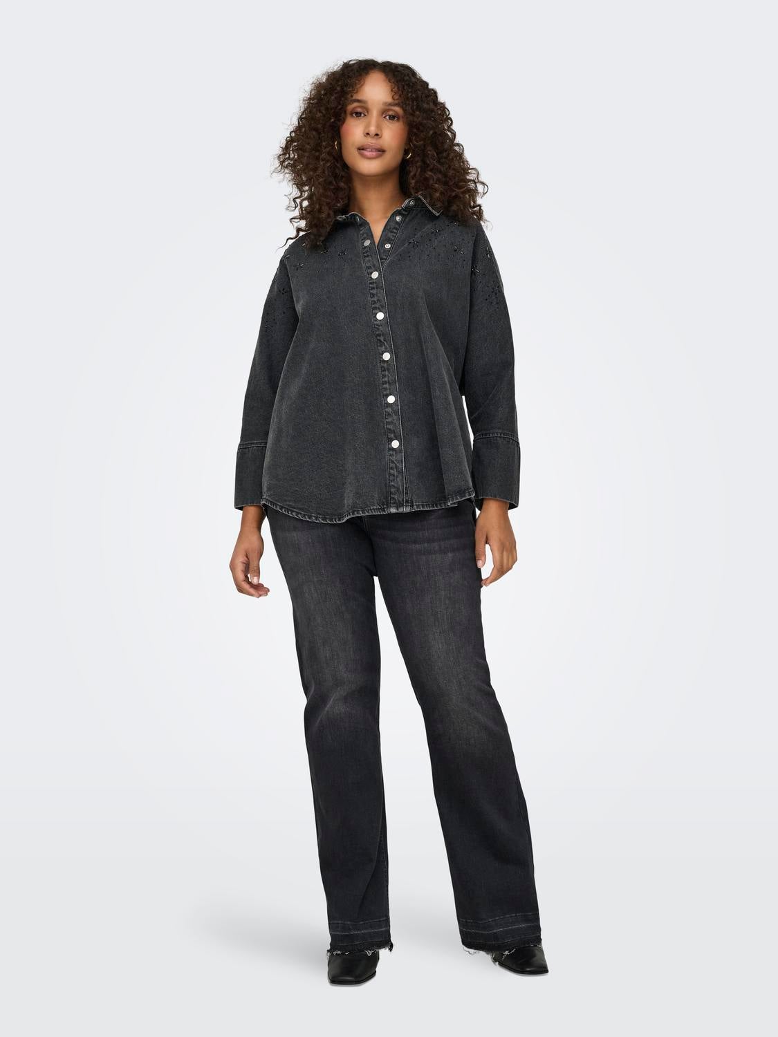 CARGRACE Jeanshemd Washed Black