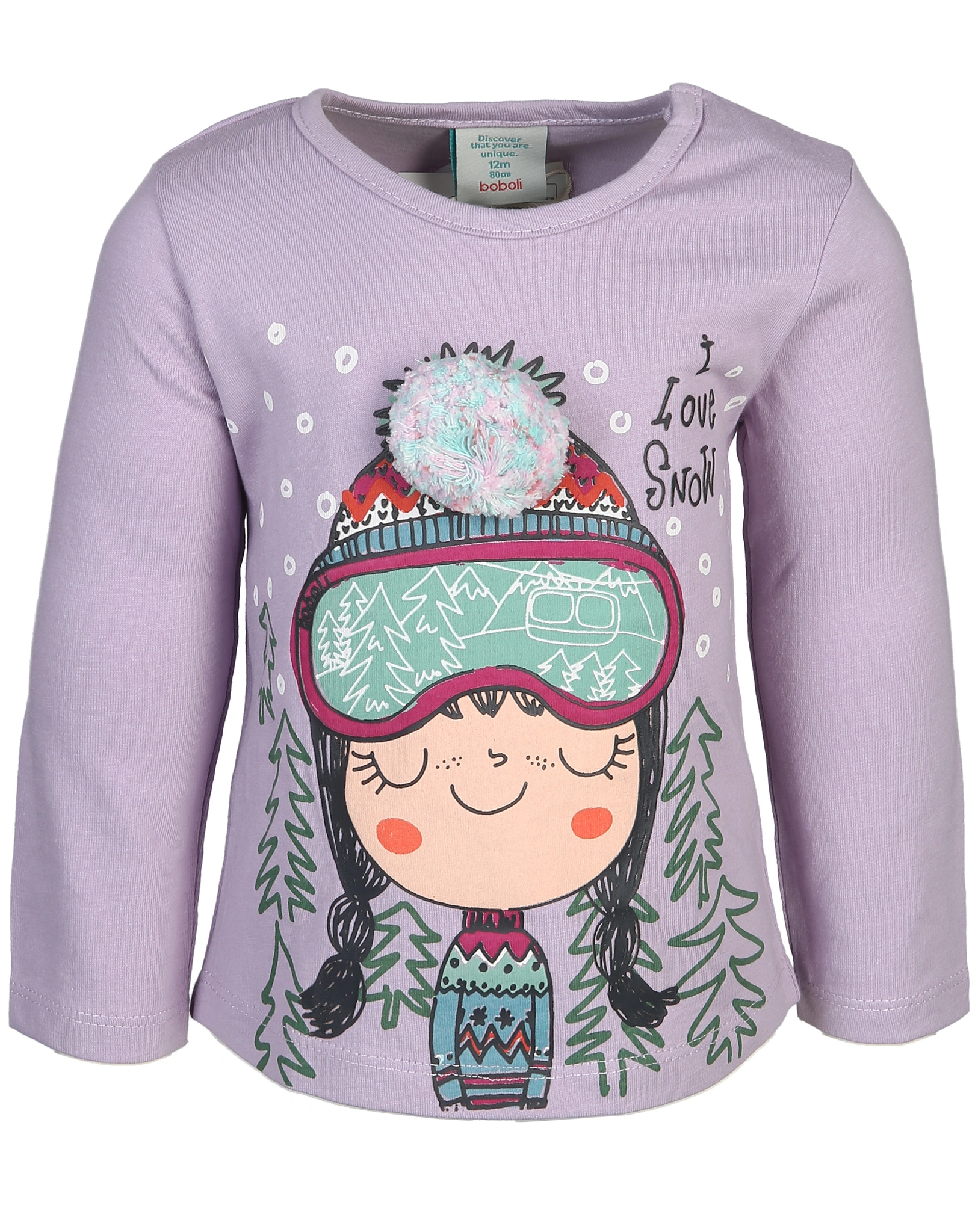 Langarmshirt WINTERTIME in malve