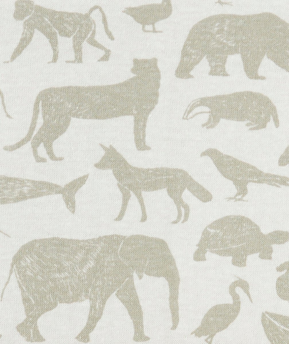 JOLLEINDRAP HOUSSE EN COTON IMPRIMÉ ANIMAUX VERT OLIVE