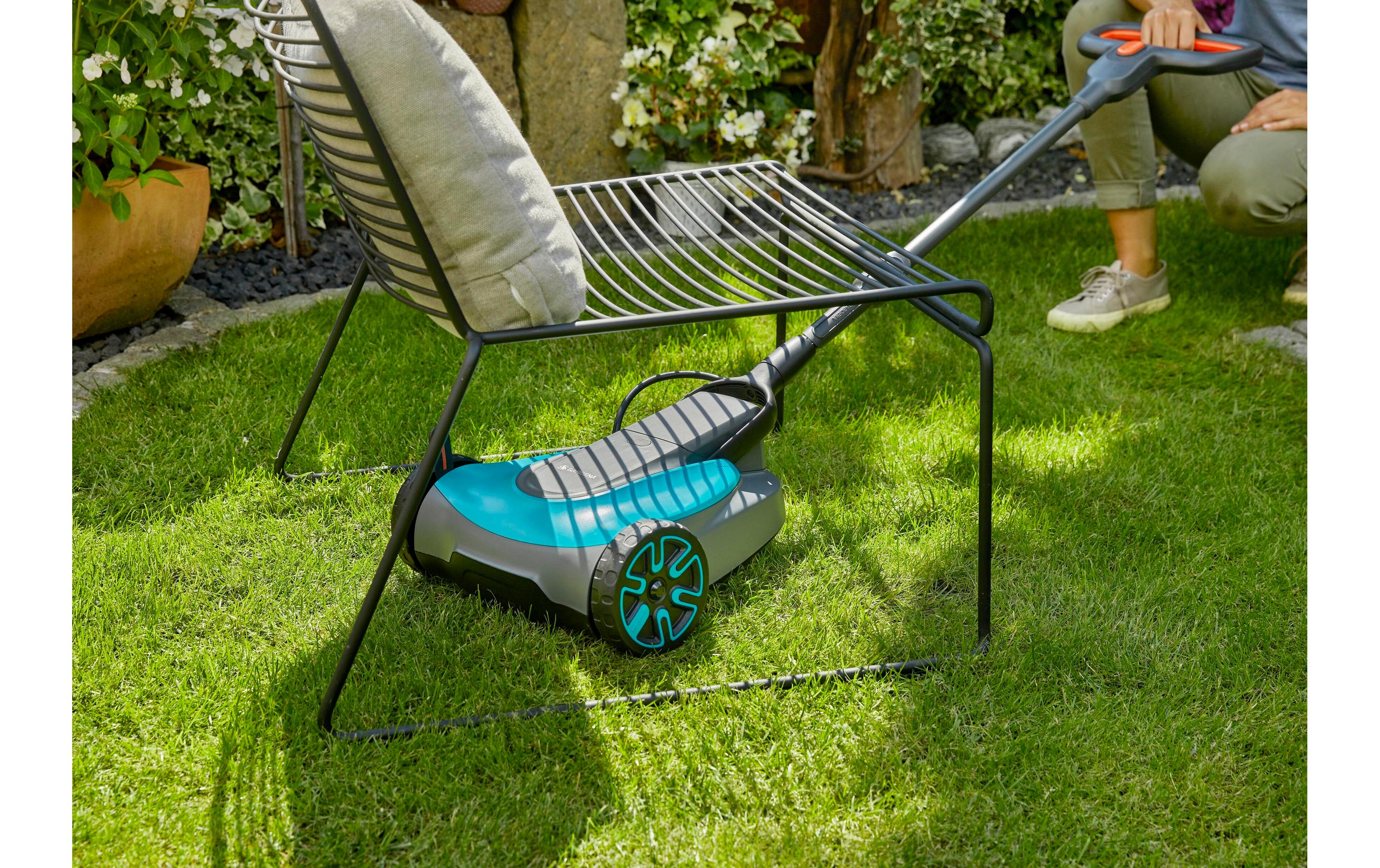 Akku-Rasenmäher HandyMower Li-22 / 18 V Solo<br>Ohne Ladegerät und Akku für kleine Gärten bis zu 50 m² Rasenfläche