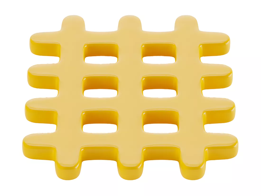 ORSAY - Dessous de plat céramique grid jaune