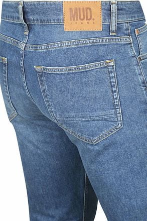 MUD Jeans Denim Regular Bryce Indigo Blauw Bryces mid straight cassie authentic indigo kopen