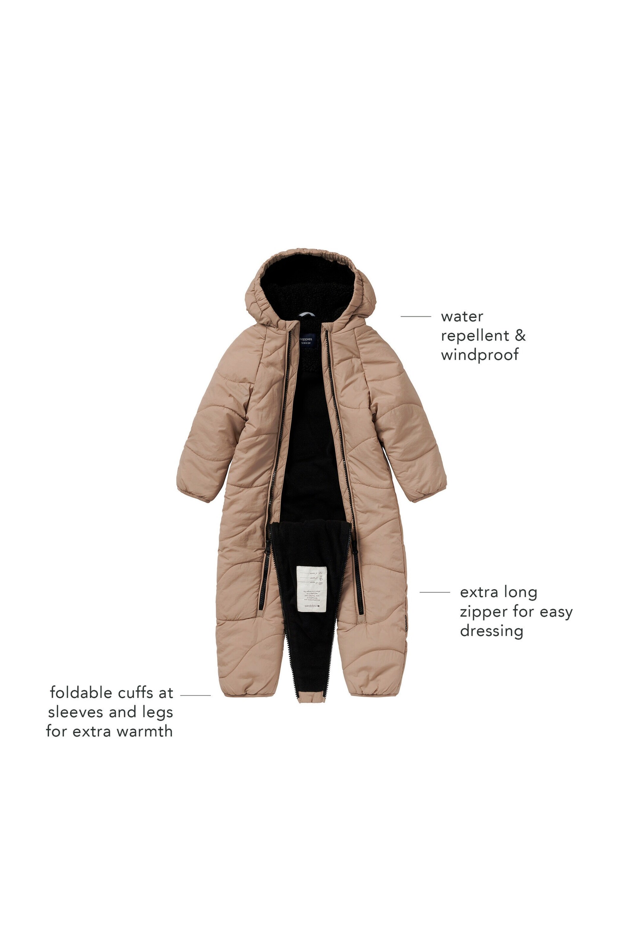 Noppies Baby Skianzug Girona Desert Taupe