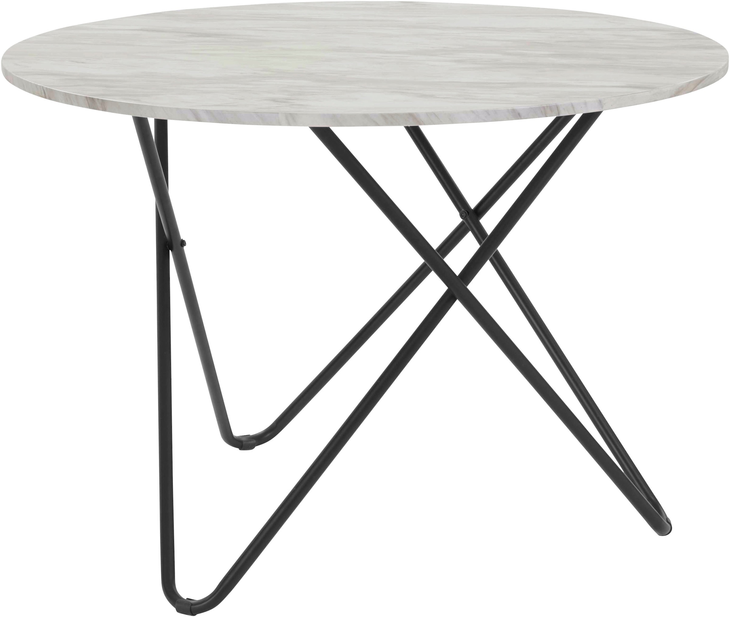 INOSIGN Essgruppe »Emmajonas« Set, 5 Stk. tlg. moderner runder Tisch in Marmoroptik