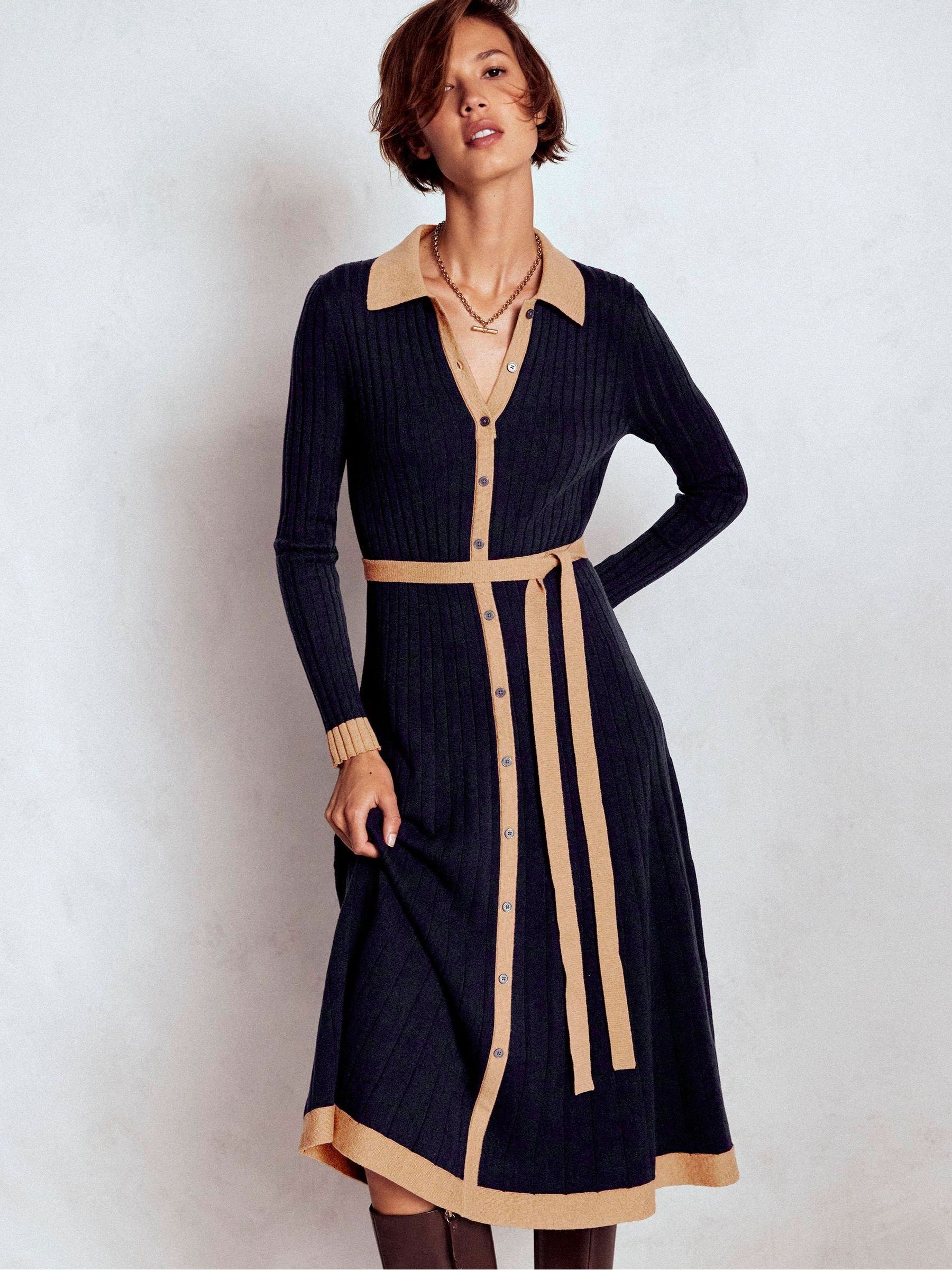 Boden Petite Rachel Knitted Shirt Dress