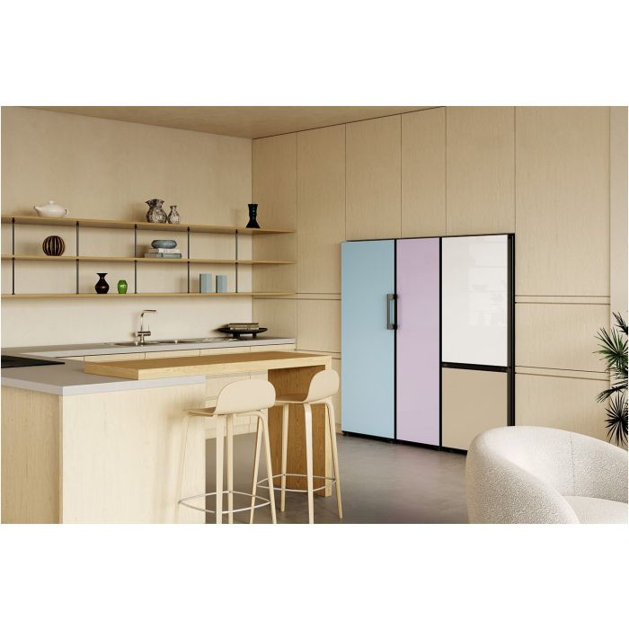 Samsung Kühl-Gefrierkombination Bespoke RL38C7B5BS9/EG Edelstahl Look