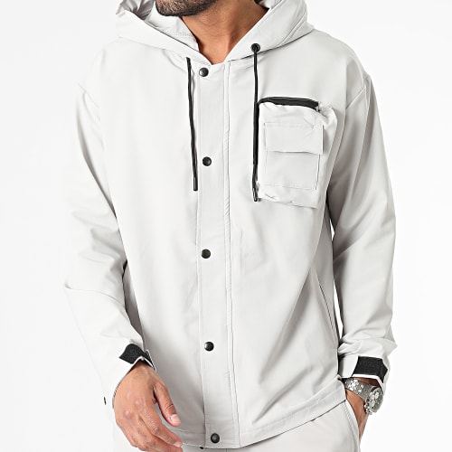 Ensemble Veste Zippée Et Pantalon Cargo Gris