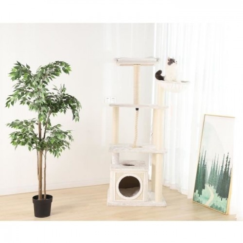 Árvore para gatos branca Cstore com nicho