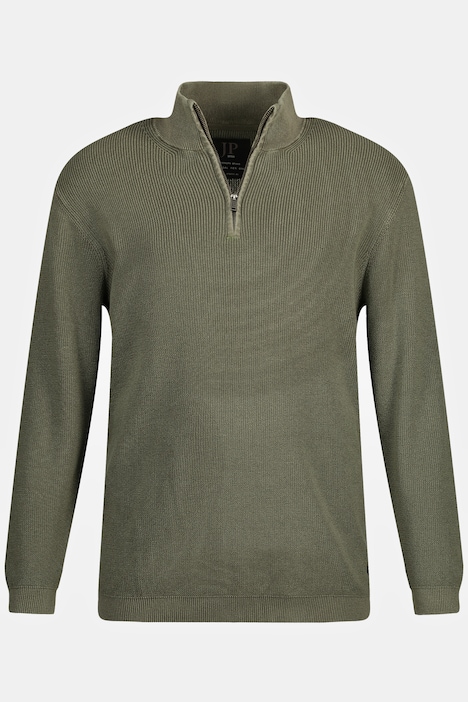 Stricktroyer, Rippstrick, Troyerkragen mit Zipper