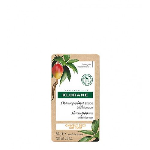 Klorane Manga Shampoo Sólido Nutritivo Cabelo Seco 80g
