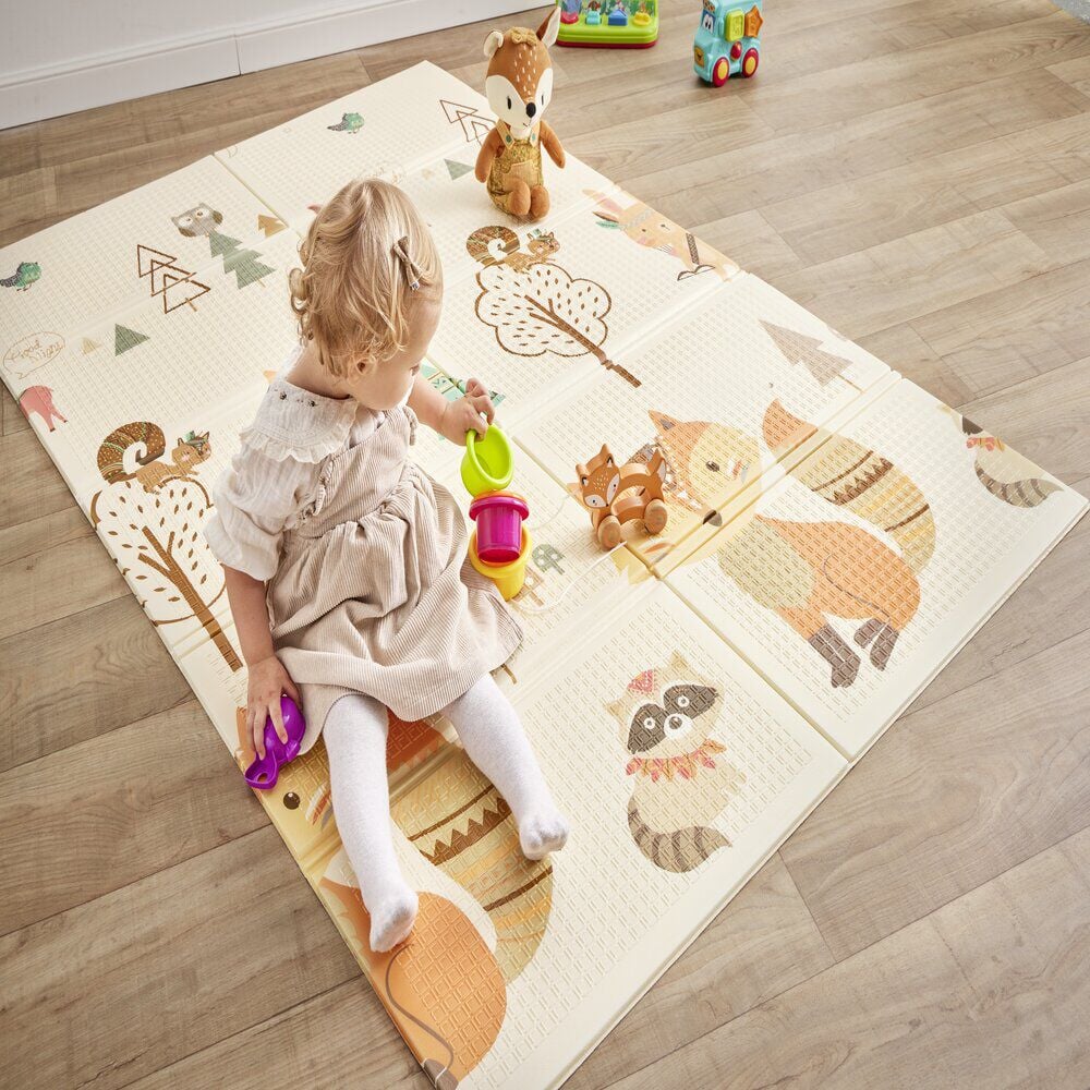Tapis de jeu enfant thème animaux 180x120cm