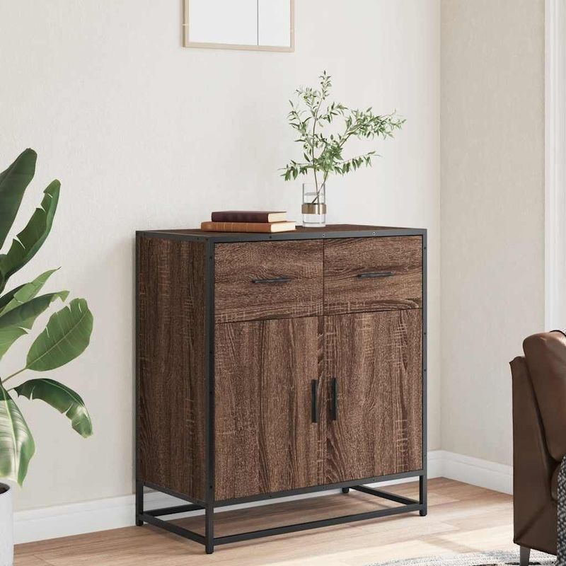 vidaXL - Dressoir - Bruin - Bewerkt Hout - 68x35x76 cm