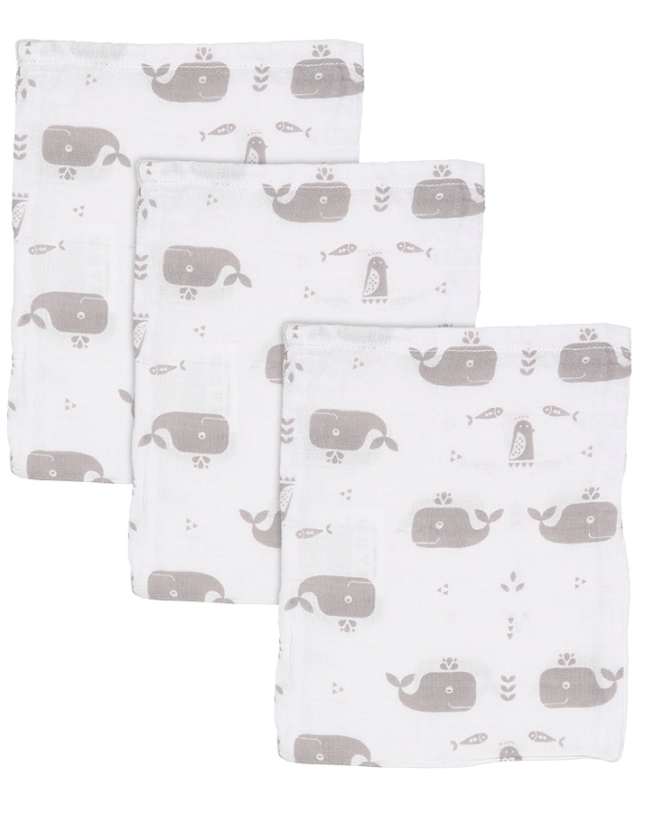 Waschlappen WAL 3er Pack in weiß/taupe
