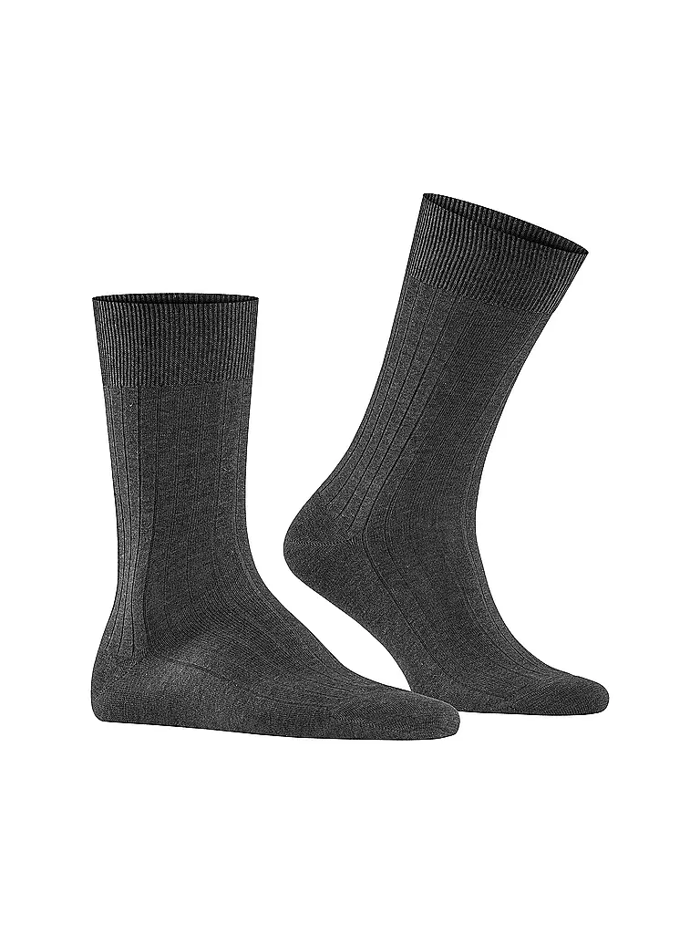 FALKE Socken MILANO anthracite melange grau