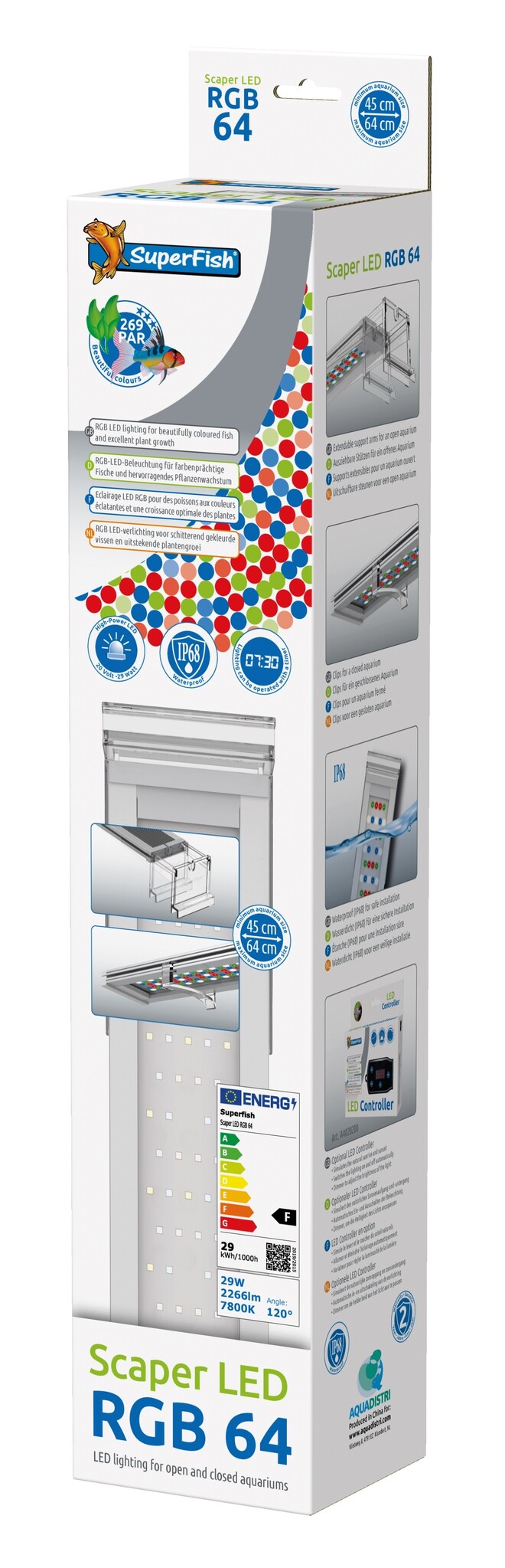 Scaper LED RGB 64 verlichting 30W