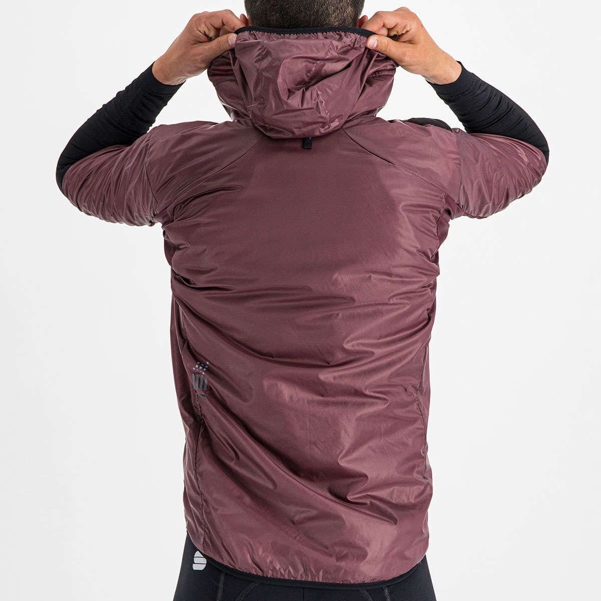 Sportful Supergiara Puffy Fietsjack Korte Mouwen Donkerrood Heren