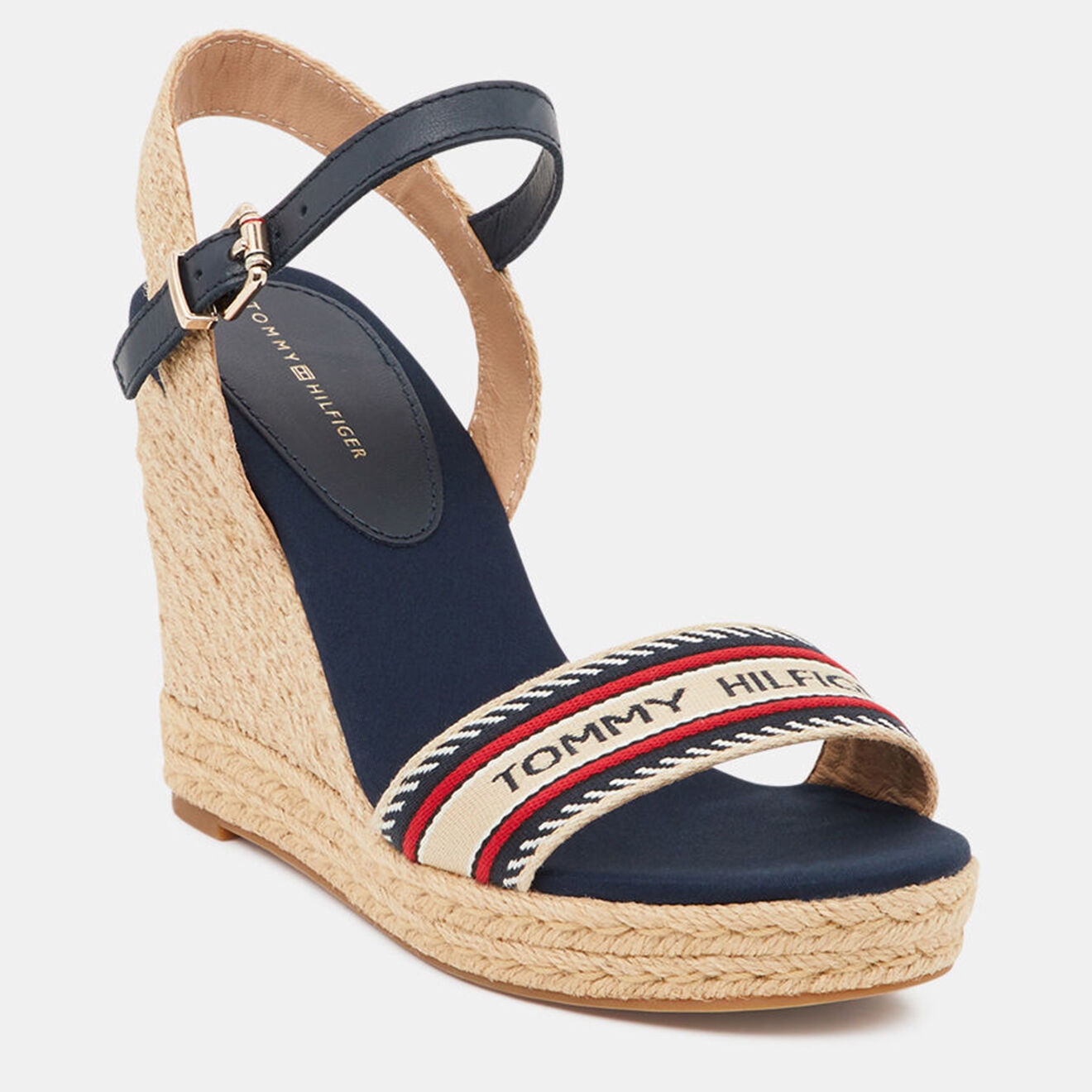 Tommy Hilfiger Sandales compensées Artisan bleu marine - Talon 10 cm