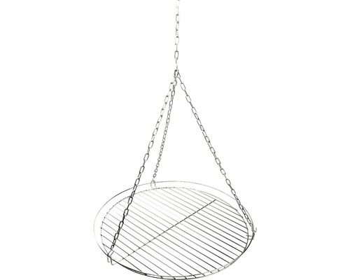 Grillrooster Ø 50 cm roestvrij staal met ketting