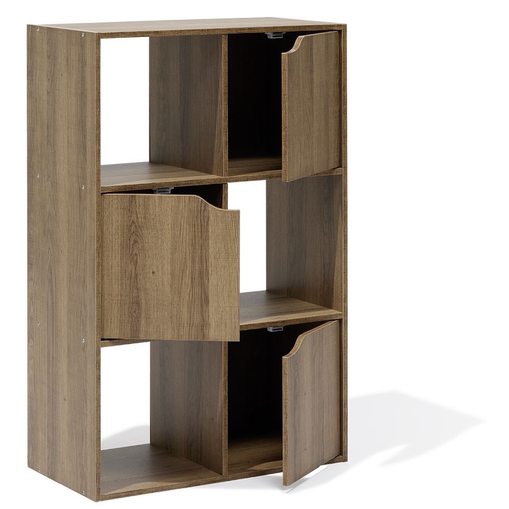 Meuble de rangement Adam 6 cases Marron 60x29,8xH90 cm