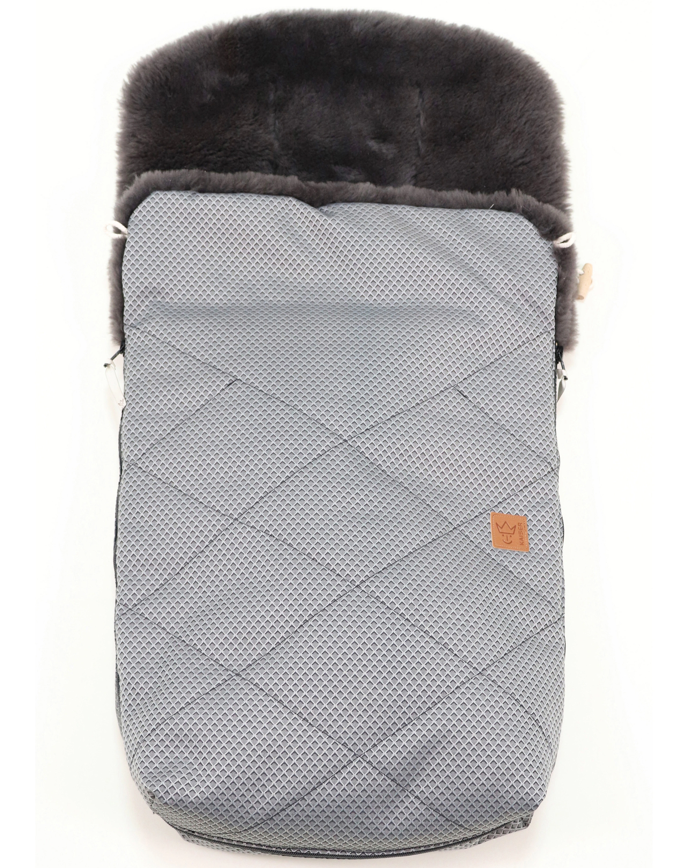 Buggy-Fußsack NATURA GRAPHIT mit Lammfell in anthracite