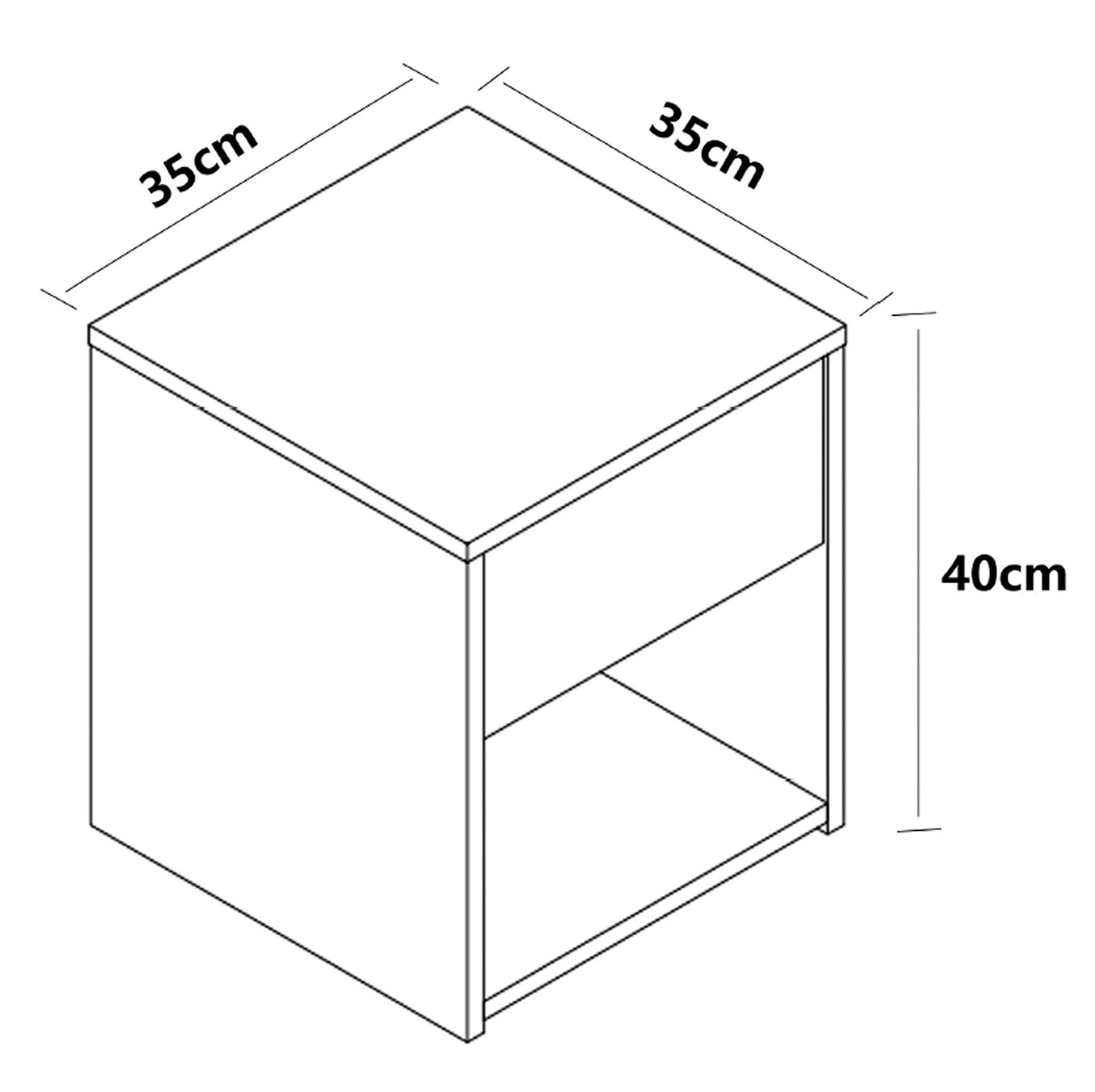 VCM Holz Nachtschrank Beistelltisch Schublade Konsole Nachttisch Sledo Mini