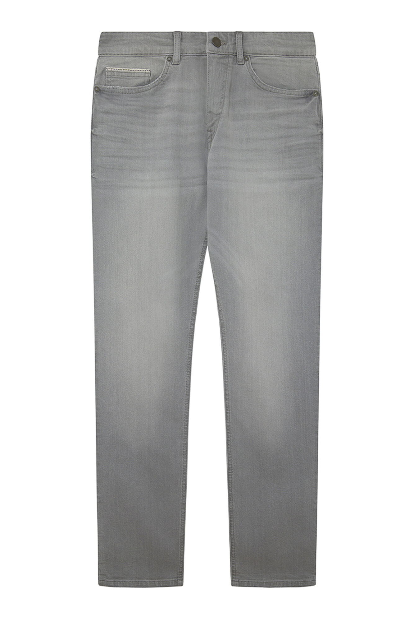 Calça jeans slim, cinza claro