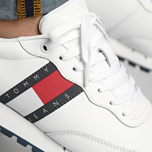 Baskets Leather Runner 0898 White