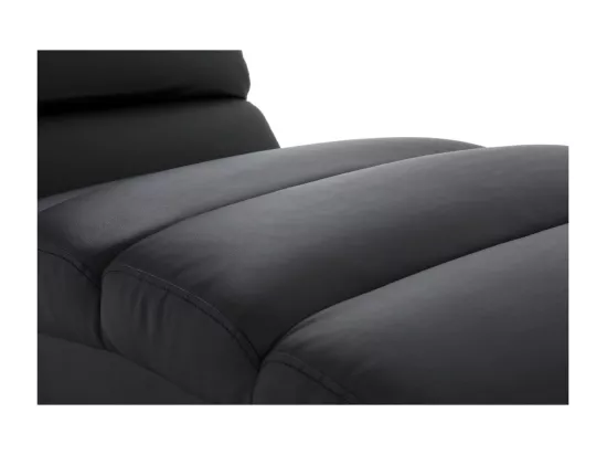 Chaise longue / fauteuil design noir et acier chromé TAYLOR