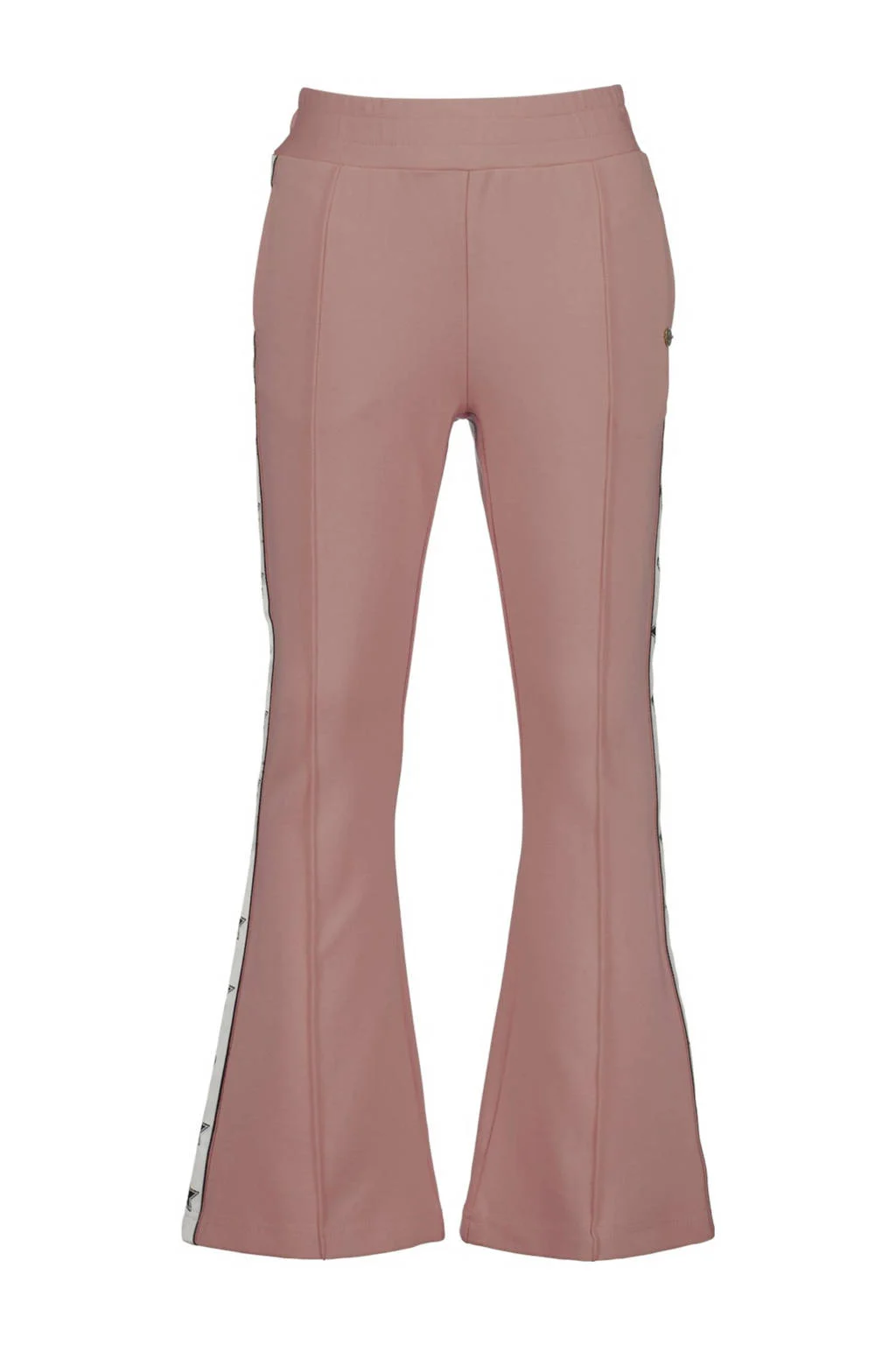 Vingino flared broek Sari met zijstreep oudroze