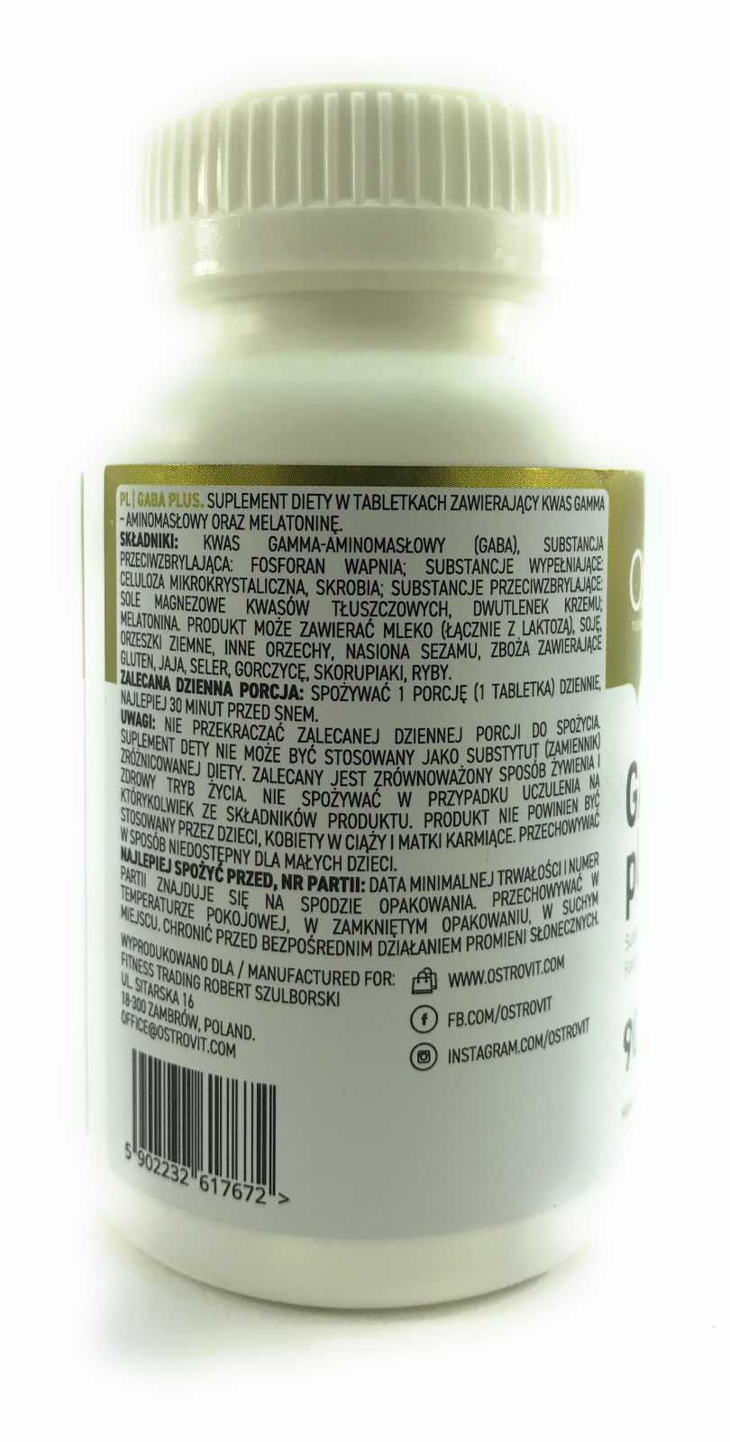 OstroVit GABA Plus 90 comprimidos