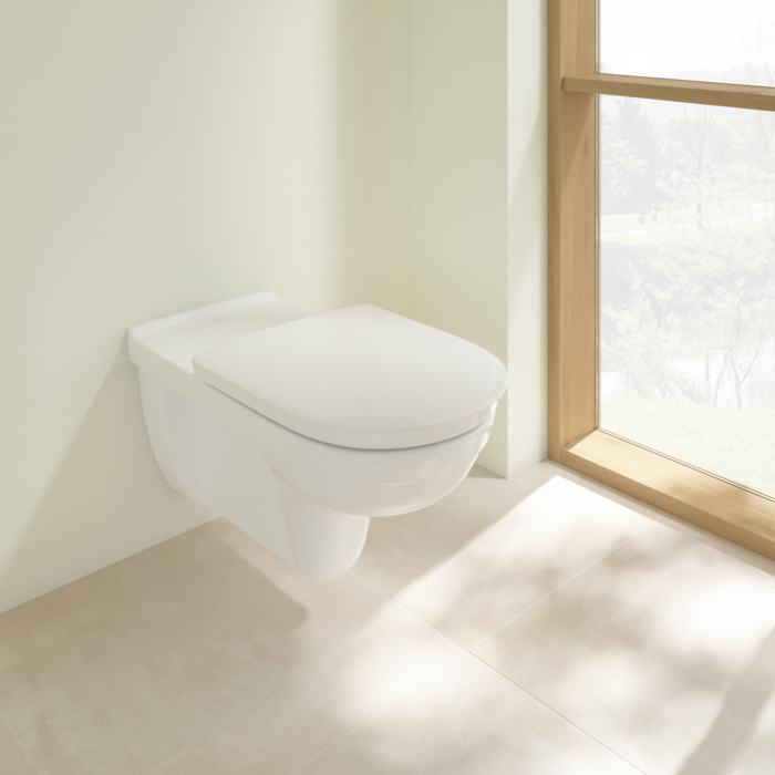 Villeroy & Boch ViCare randloos toilet extra lang met standaard handgrepen wit glans