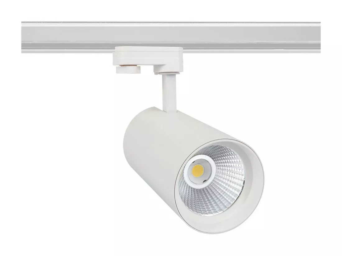 Spot LED sur Rail Triphasé 30W d'Angelo LIFUD Blanc 4000K Blanc neutre