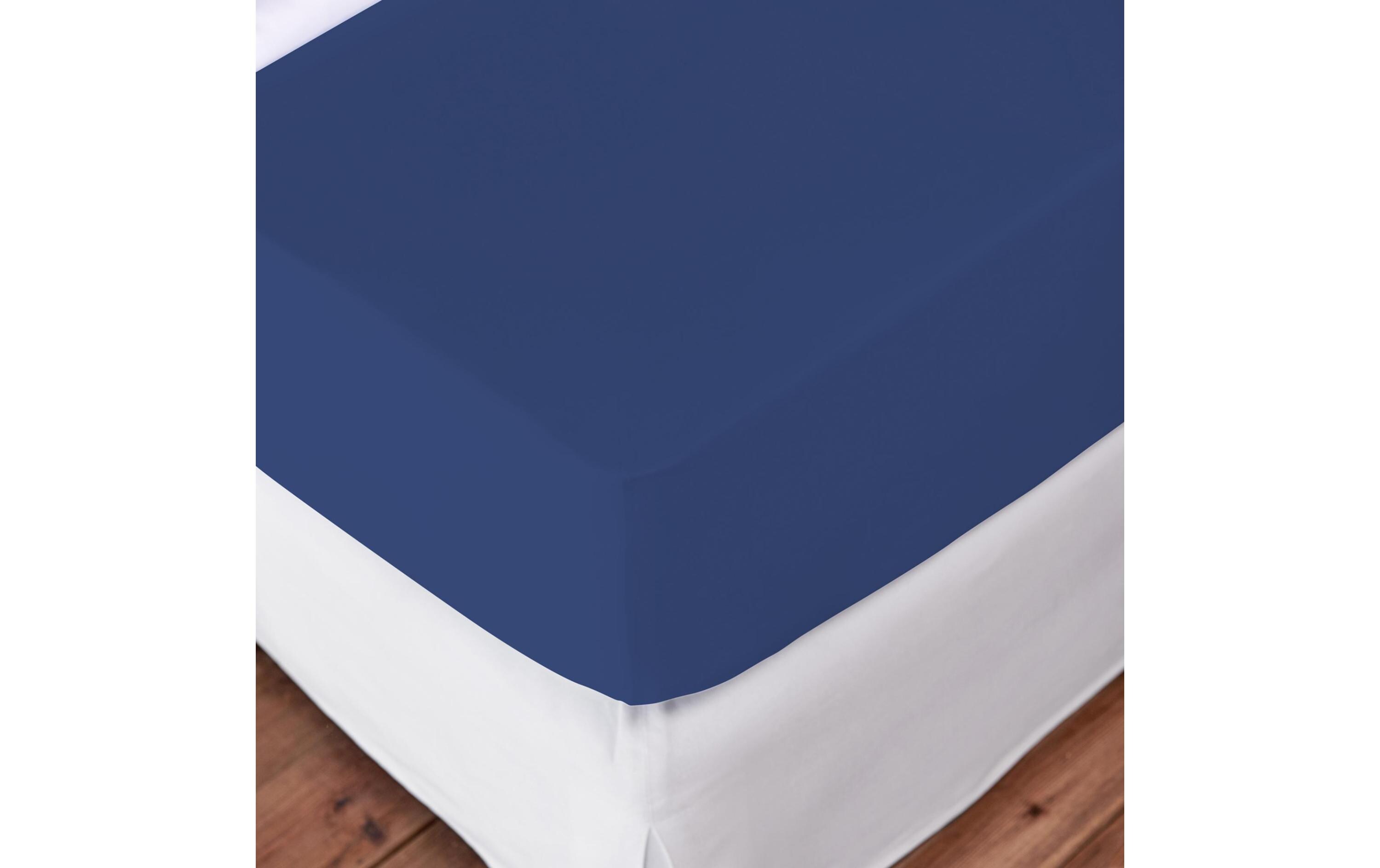 Fixleintuch Albany 140-160 x 200 cm, DunkelblauLiving Home - qualitativ hochwertige Bettbezüge für Ihr Zuhause