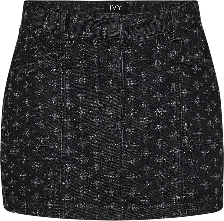 IVY Copenhagen IVY-Arena Miniskirt Black Punch Denim Black