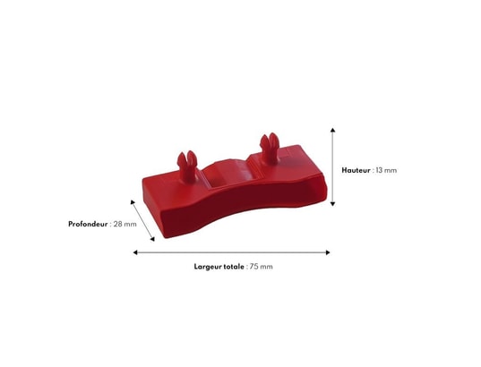 EBAC - Lot de 50 embouts rouge pour lattes de 68 x 8 mm