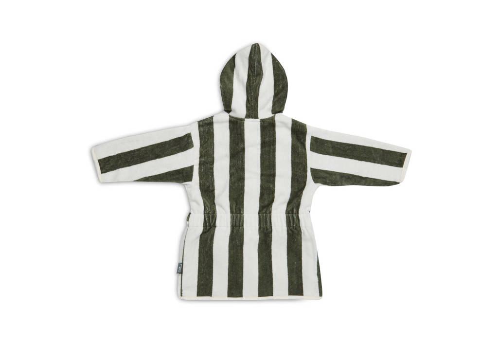 badstof badjas 3-4 jaar Stripe Terry Leaf Green GOTS