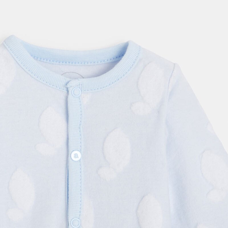 Pyjama bébé en velours effet dévoré bleu Absorba Bleu