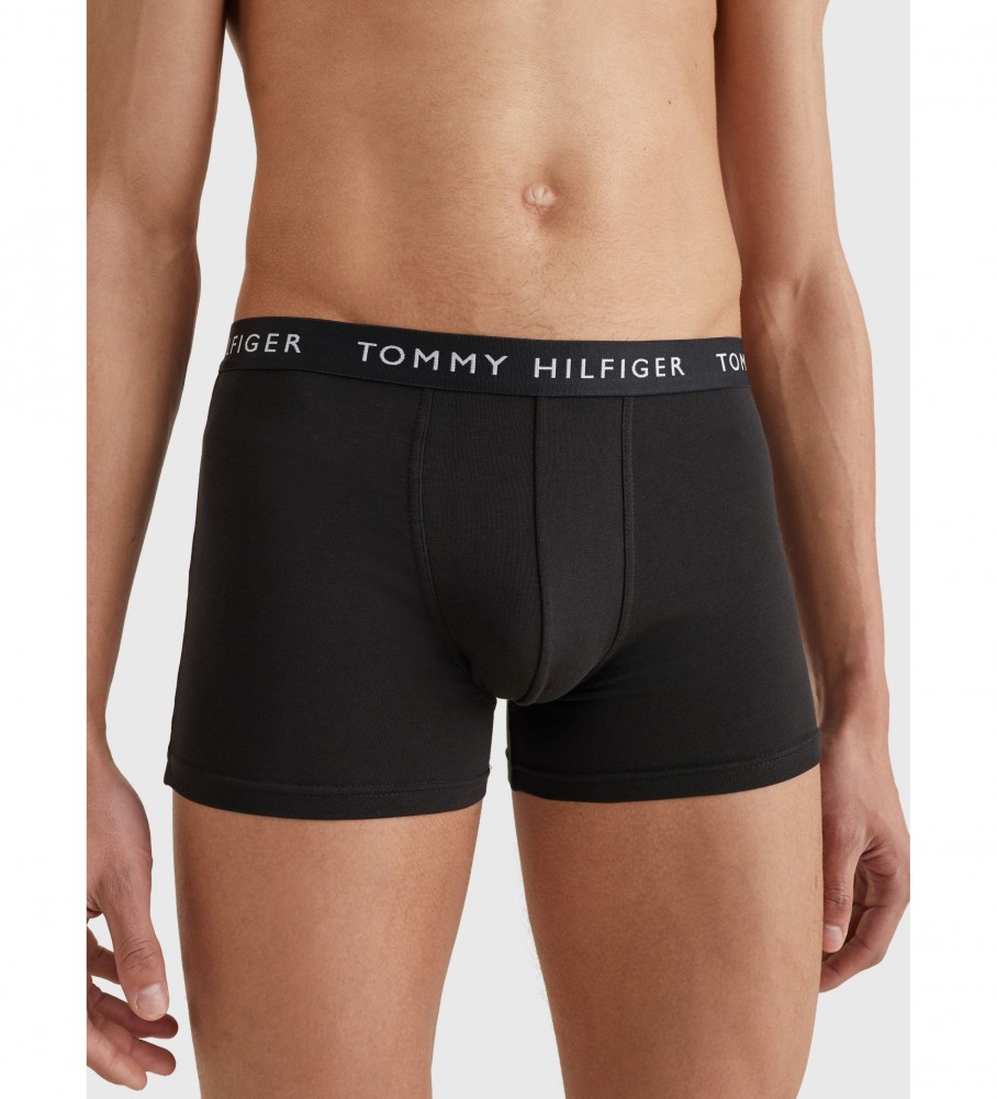 Tommy Hilfiger Pack de 3 Boxers Trunk Essentials com Logo preto
