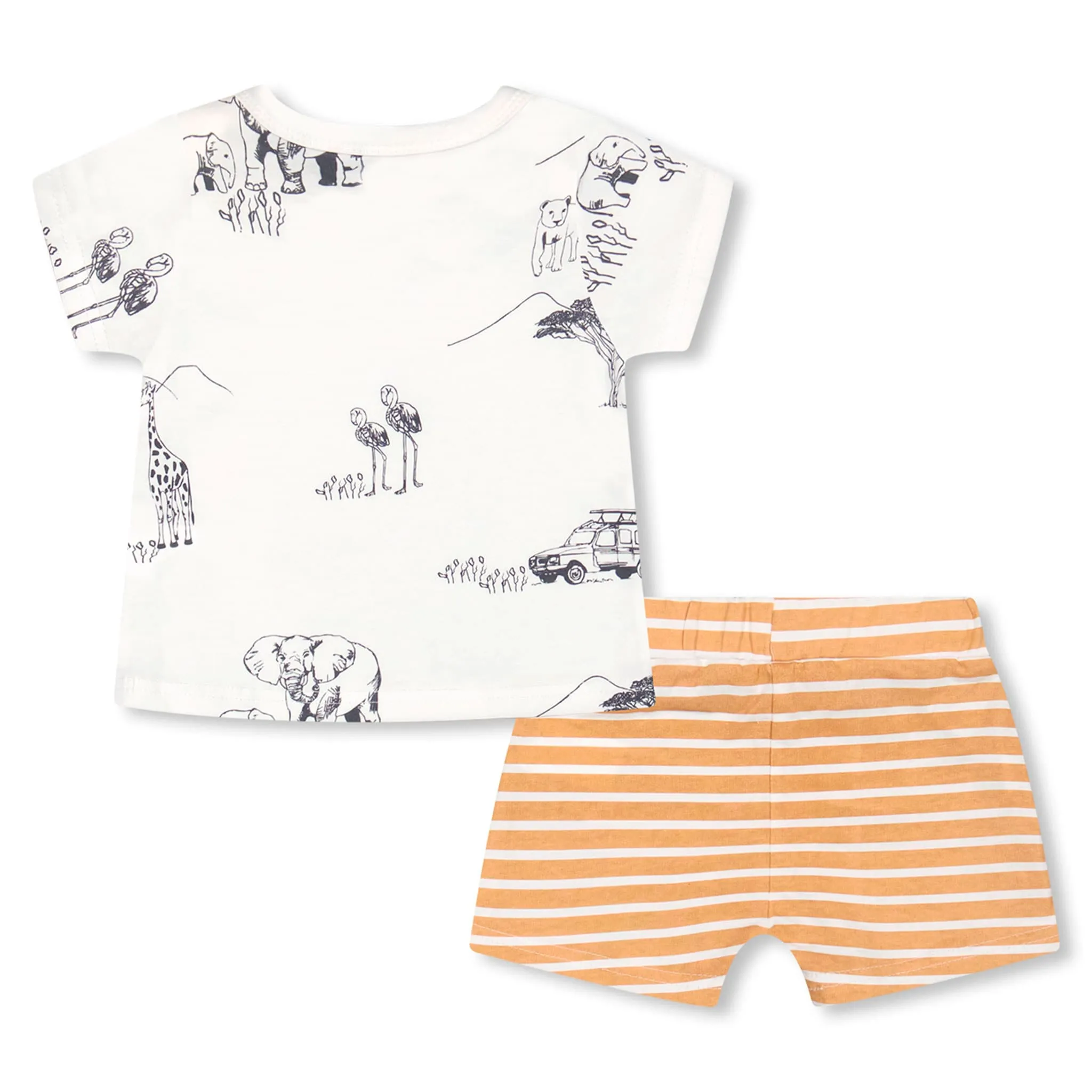 Deux par Deux Ensemble Short Safari 3-24mois