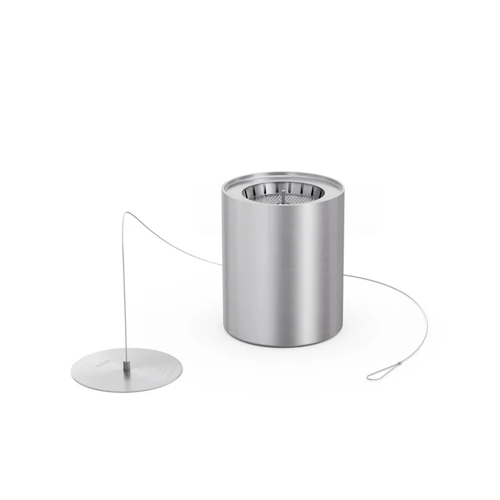 höfats - Spin Bio-Burner 900 mit Eco-Ring und Löschdeckel, silber