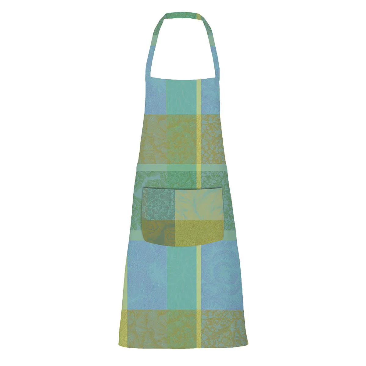 Tablier enduit imperméable pur coton vert 75x85 Garnier Thiebaut