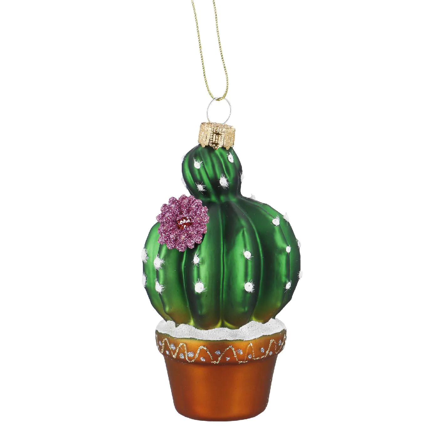 Anhänger Fancy, bunt, Kaktus/Blume, 11 cm