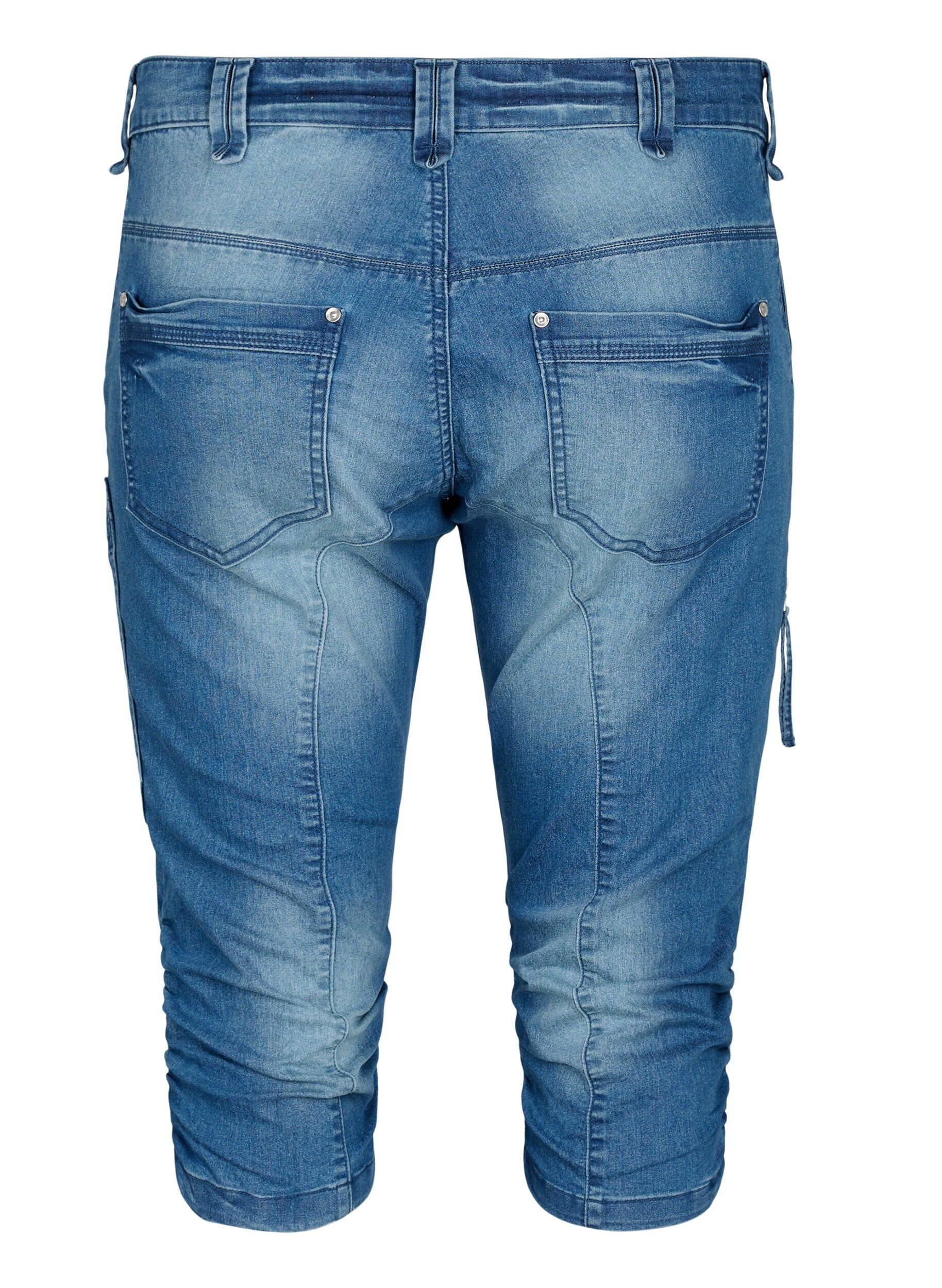 Slim fit capri jeans med lommer