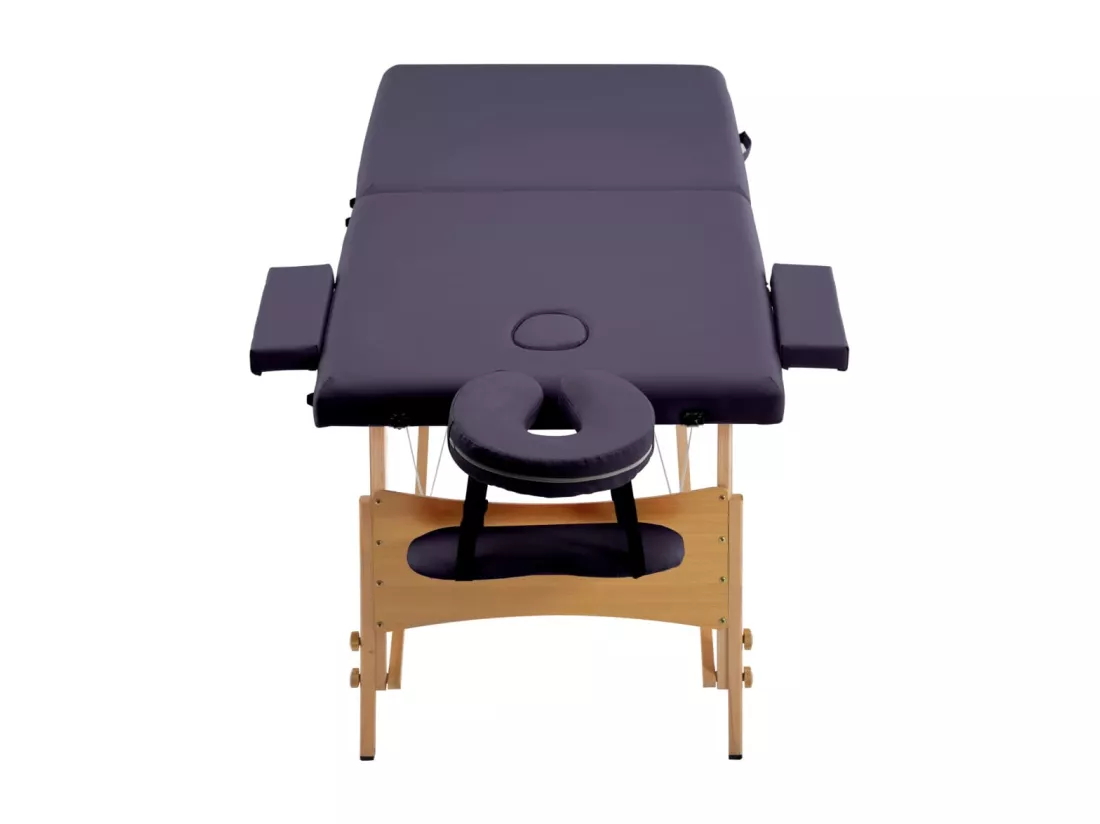 Table de massage pliable bois marron 191 x 70 x 59 cm 02_0001818