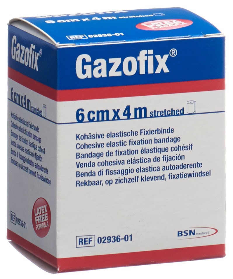 GAZOFIX kohäsive Fixierbinde 6cmx4m hautfarben latexfrei 1 Stk