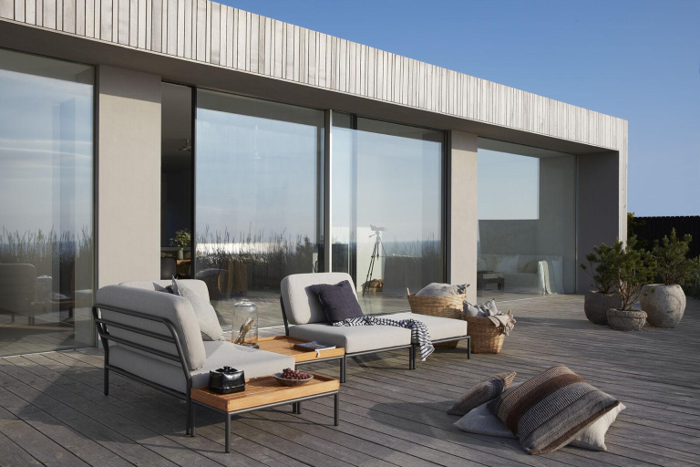Houe Level lounge fauteuil natte Sooty Grey